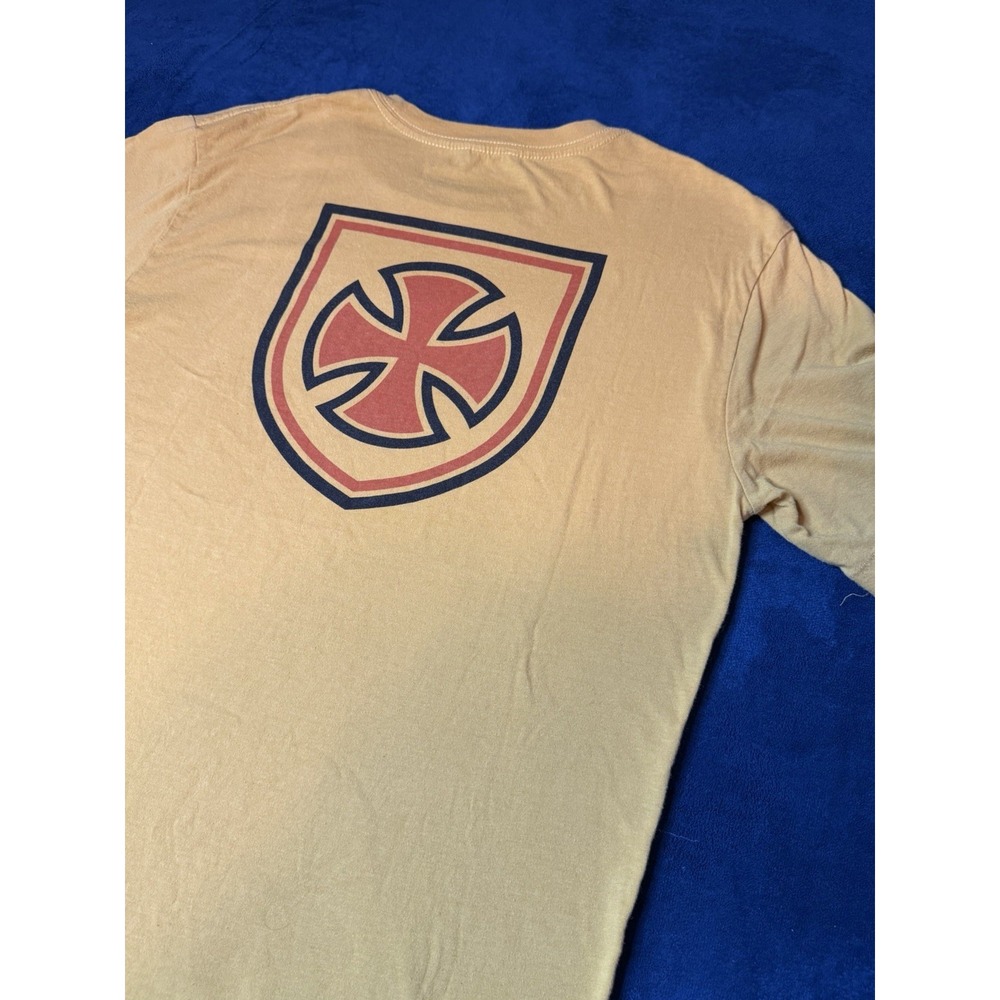Brixton Independent Truck Co Hedge T Shirt Mens Small Yellow Skate Graphic Tee